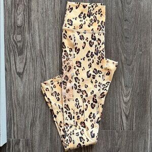 Fabletics Leopard Print Leggings - Tan and Black
